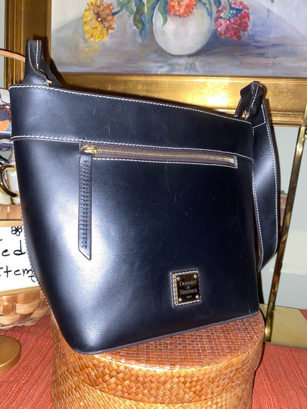 Dooney & Bourke Black Penrose Allison Italian Leather Shoulder Crossbody